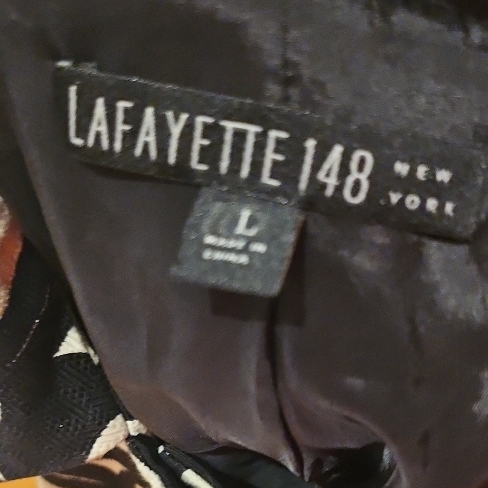 Lafayette 148 New York Black and Cream Coat - Picture 4 of 4